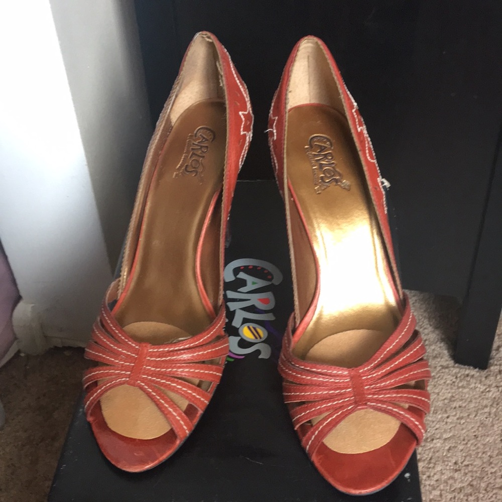 Carlos Santana Dusk Red Rose heeled Sandals